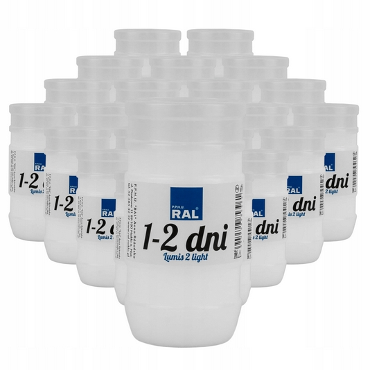 Wkłady do zniczy LUMIS 2 LIGHT, 12 cm, do 2 dni palenia, 20 sztuk
